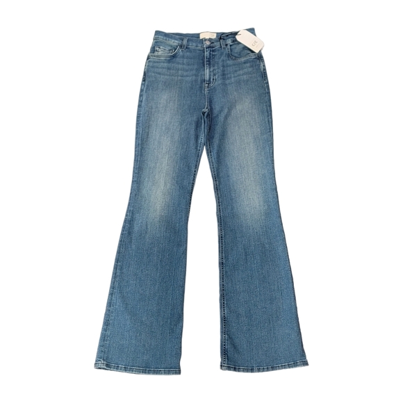 NEW Current Elliot High Rise Flare Denim Blue Jeans NWT Women's Size 27 - Picture 2 of 12
